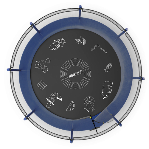 Батут UNIX Line SUPREME GAME 14 ft (Blue)