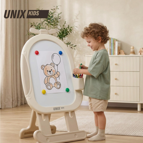 Мольберт магнитно - маркерный UNIX Kids Helicopter / Вертолет бежевый
