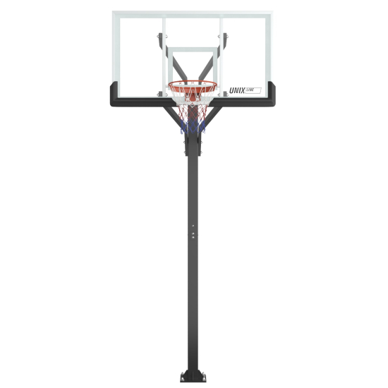 Баскетбольная стойка стационарная UNIX Line B-Stand-PC 72"x42" (180 х 105 см) R45 H230-305 см