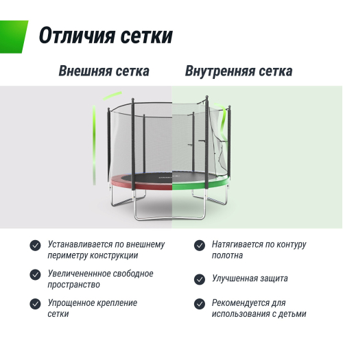 Батут UNIX Line Simple 10 ft Color (inside)