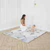 Манеж UNIX Kids Deluxe / Делюкс серый180 x 200 см, с баскетбольным кольцом и ковриком