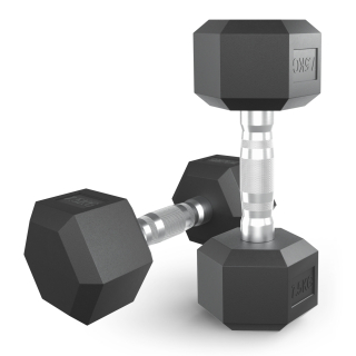 Гантель гексагональная UNIX Fit обрезиненная 7,5 кг, 2 шт.
