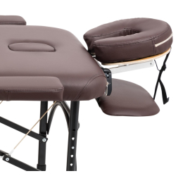 Массажный стол складной Atlas Sport Strong 70 см 3-с алюминиевый усиленная столешница коричневый