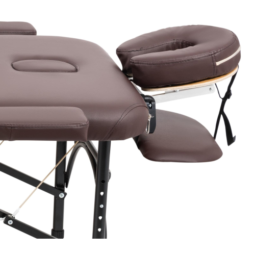 Массажный стол складной Atlas Sport Strong 70 см 3-с алюминиевый усиленная столешница коричневый