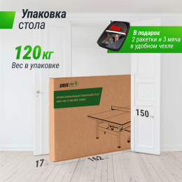 Профессиональный теннисный стол UNIX Line 25 mm MDF (Green)