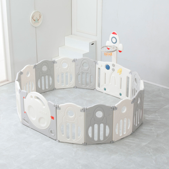 Манеж UNIX Kids Supreme Space / Премиальный 160x160 см серый