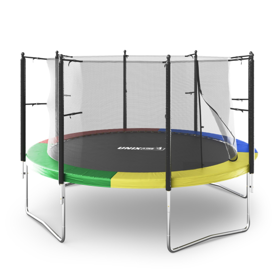 Батут UNIX Line Simple 12 ft (366 см) с внутренней защитной сеткой, цветной