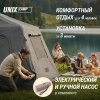 Надувная палатка UNIX Camp Vega 3х2 серый (+ навес)
