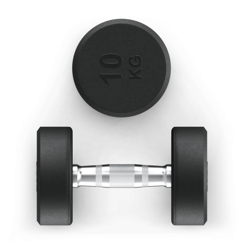 Гантель UNIX Fit PRO круглая обрезиненная 10 кг, 2 шт.