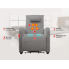 Кресло-реклайнер электрический с подъемом и массажем FUJIMO LIFT CHAIR Ваниль
