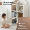 Стеллаж для игрушек UNIX Kids House / Дом (2 полки с дверцами) серый
