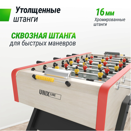 Игровой стол UNIX Line Футбол - Кикер (140х70см) Light Wood