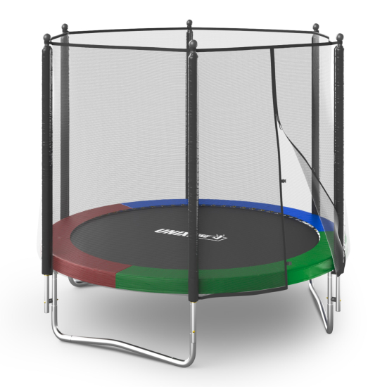 Батут UNIX Line Simple 8 ft (244 см) с внешней защитной сеткой, цветной