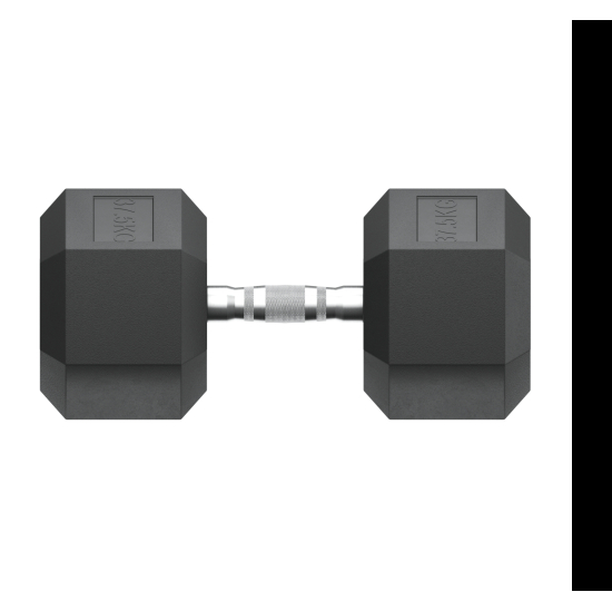 Гантель гексагональная UNIX Fit обрезиненная 37,5 кг / шт.