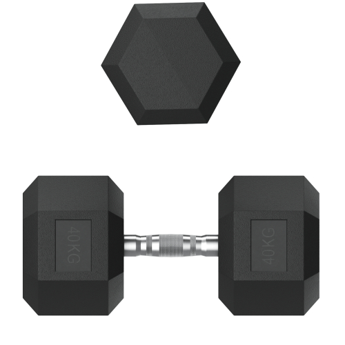 Гантель гексагональная UNIX Fit обрезиненная 40 кг / шт.