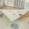 Манеж UNIX Kids Supreme Space / Премиальный 160x160 см серый