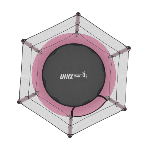 Батут UNIX Line Kids 4.6 ft Pink (140 cm)