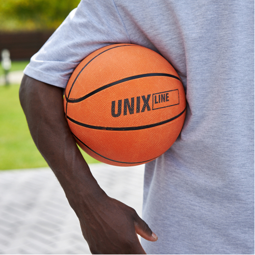 Мяч баскетбольный UNIX Line размер 7 с насосом в комплекте