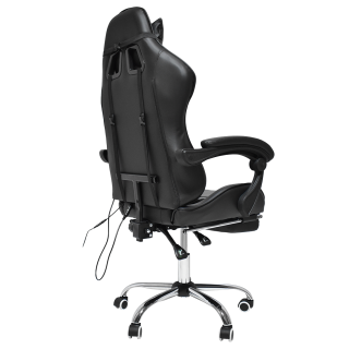 Вибромассажное кресло Calviano AVANTI ULTIMATO total black с подножкой