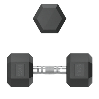Гантель гексагональная UNIX Fit обрезиненная 10 кг / шт.
