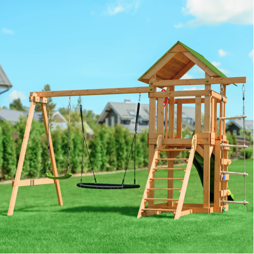 Детский игровой комплекс UNIX Line (6 in 1) Light Green