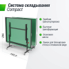 Теннисный стол UNIX Line Indoor 16 mm MDF (Green)