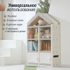 Стеллаж для игрушек UNIX Kids House / Дом (2 полки с дверцами) серый