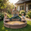 Песочница UNIX Kids Round круглая 120 см коричневый