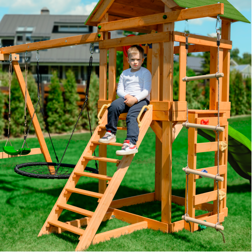 Детский игровой комплекс UNIX Line (6 in 1) Light Green