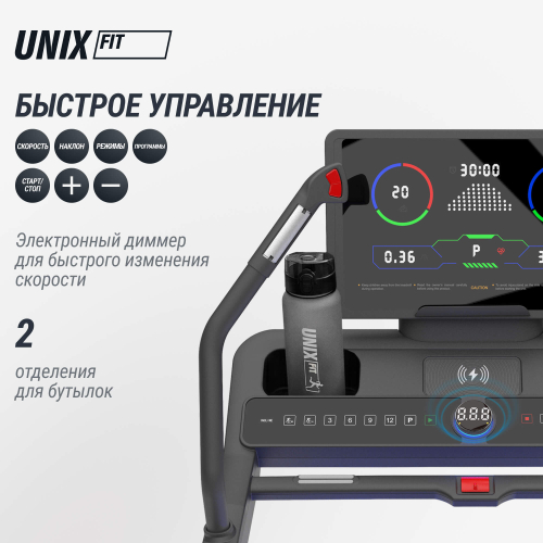 Беговая дорожка UNIX Fit H-1100 (наклон 44 уровня)