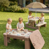 Песочница UNIX Kids Table / стол с крышкой 96 х 66 см коричневый