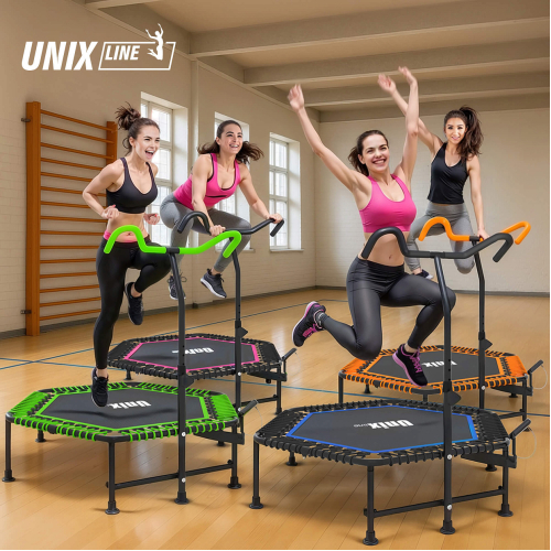 Батут спортивный UNIX Line FITNESS PRO (125 см) Pink