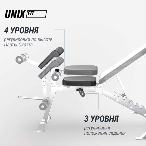 Скамья силовая со стойками UNIX Fit BENCH 130DD