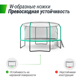 Батут UNIX Line SUPREME GAME 14 ft (Green)