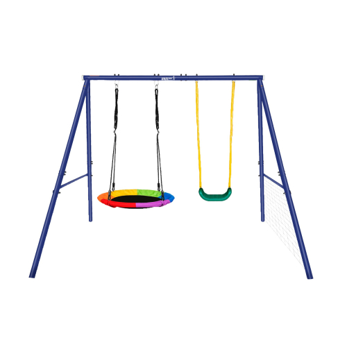 Качели уличные с воротами UNIX Line двойные 80+40 см Color