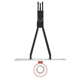 Баскетбольная стойка стационарная UNIX Line B-Stand-PC 72"x42" (180 х 105 см) R45 H230-305 см