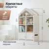 Стеллаж для игрушек UNIX Kids House / Дом (2 полки с дверцами) серый