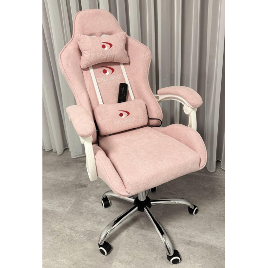 Вибромассажное кресло Calviano ASTI ULTIMATO pink fabric