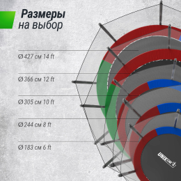 Батут UNIX Line Simple 10 ft Color (outside)