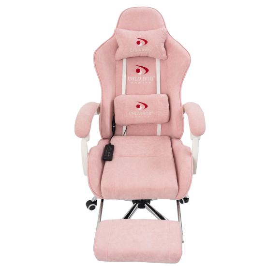 Вибромассажное кресло Calviano AVANTI ULTIMATO pink fabric