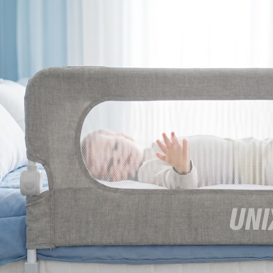 Бортик защитный для кровати UNIX Kids (120 см) серый