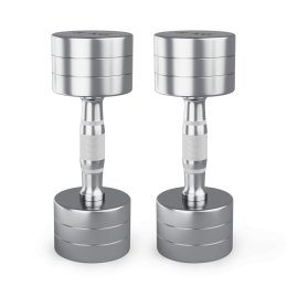 Гантель UNIX Fit PRO круглая хромированная 8 кг, 2 шт.