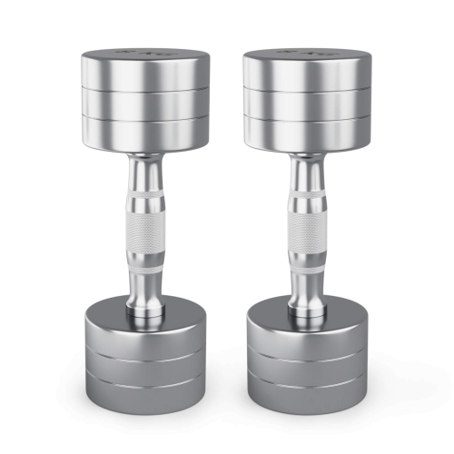 Гантель UNIX Fit PRO круглая хромированная 8 кг, 2 шт.