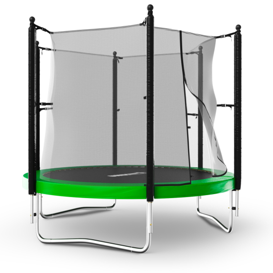 Батут UNIX Line Simple 8 ft (244 см) с внутренней защитной сеткой, зеленый