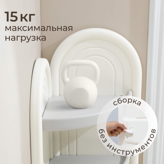 Стеллаж UNIX Kids Corner угловой серый