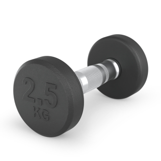 Гантель UNIX Fit PRO круглая обрезиненная 2,5 кг, 2 шт.