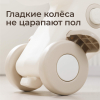 Лошадка-качалка-беговел с ручкой UNIX Kids Dino / Дино бежевый