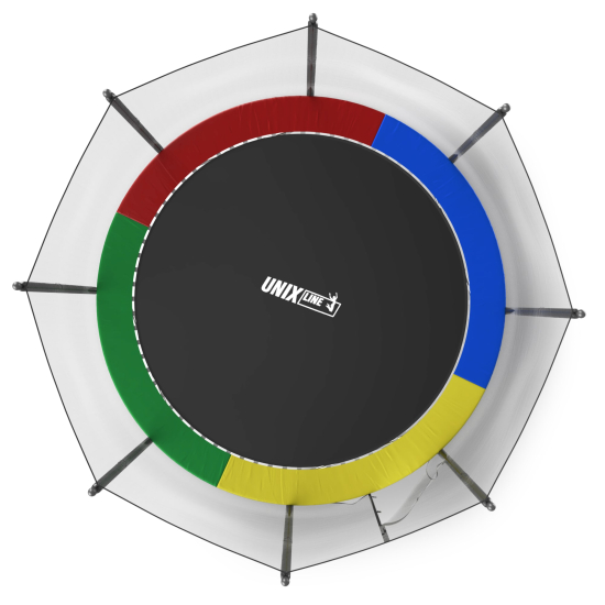 Батут UNIX Line Simple 12 ft (366 см) с внешней защитной сеткой, цветной