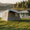Надувная палатка UNIX Camp Vega 3х2 серый (+ навес)