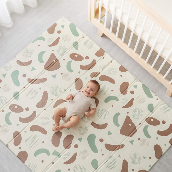 Игровой коврик складной UNIX Kids Traces / Следы 180x200 см коричневый
